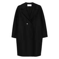 Paltoane Harris Wharf London Black Wool Double-Breasted Coat Femei