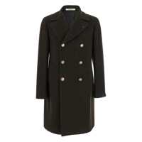 Paltoane 'Arden' Brown Double-Breasted Coat With Notched Revers In Wool And Cashmere Man Barbati