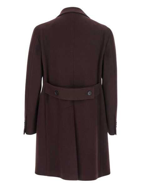 Paltoane Tagliatore Arden Bordeaux Double-Breasted Coat With Notched Revers In Wool And Cashmere Man Red Barbati (BM 18675543) 2