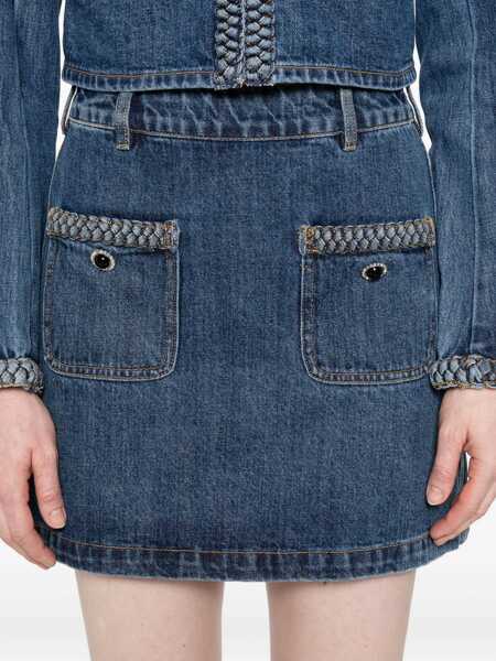 Fuste Self-Portrait Self-Portrait Skirts BLUE Femei (BM 18675594) 4