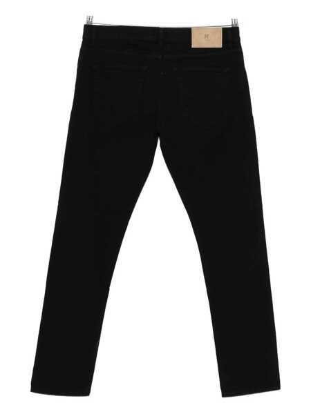Blugi PT TORINO Black Jeans With Logo Patch On The Rear And Belt Loops In Denim Man Black Barbati (BM 18676032) 2
