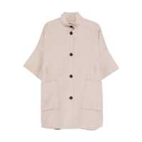 Paltoane Liu Jo Beige Coat Featuring A Button Femei