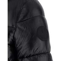 Geci de iarna Save the Duck Dama - Geci de iarna Save the Duck Biddy Black Down Jacket With Hood And Logo On The Sleeve In Tech Fabric Woman Black Femei (BM 18676290) - B-mall.ro