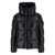 Save the Duck 'Biddy' Black Down Jacket With Hood And Logo On The Sleeve In Tech Fabric Woman Black