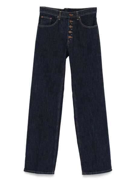 Blugi Dondup Dondup Dark Blue Jeans Featuring A Five-Button Fly BLUE Femei (BM 18676305) 1
