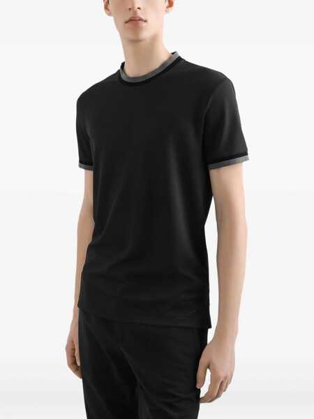 Topuri Dolce & Gabbana Dolce & Gabbana T-Shirts And Polos Black Barbati (BM 18676710) 4