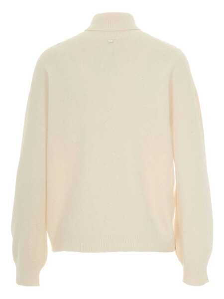 Pulovere Liu Jo Liu Jo Off-White Turtleneck Sweater With Rhinestones WHITE Femei (BM 18677481) 2