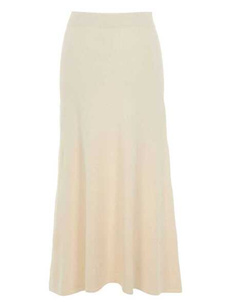 Fuste Liu Jo Liu Jo Cream Midi Knit Skirt WHITE Femei (BM 18677484) 3