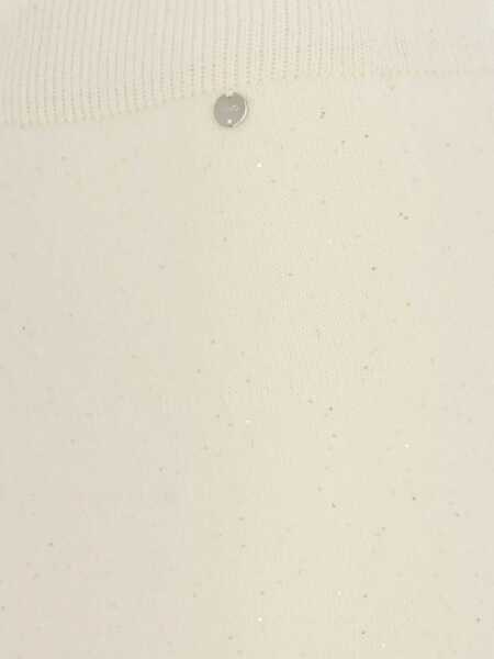 Fuste Liu Jo Liu Jo Cream Midi Knit Skirt WHITE Femei (BM 18677484) 4