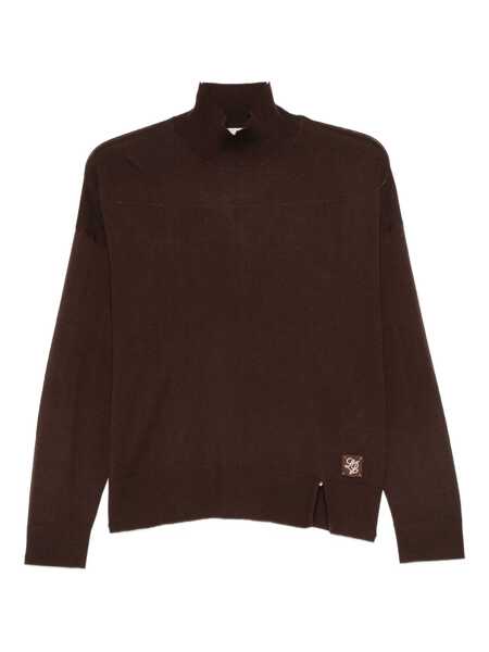 Pulovere Liu Jo Liu Jo Brown Turtleneck Sweater With Logo BROWN Femei (BM 18677499) 1