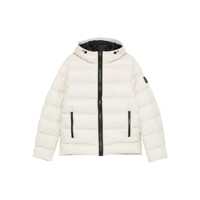 Geci Fay Beige Padded Jacket With Corduroy Collar Barbati