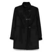 Paltoane Fay Virginia 3 Ganci Coat In Black Wool Femei