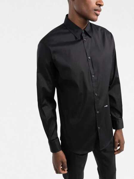 Camasi DSQUARED2 DSQUARED2 Dan Cotton Shirt Black Barbati (BM 18677973) 3