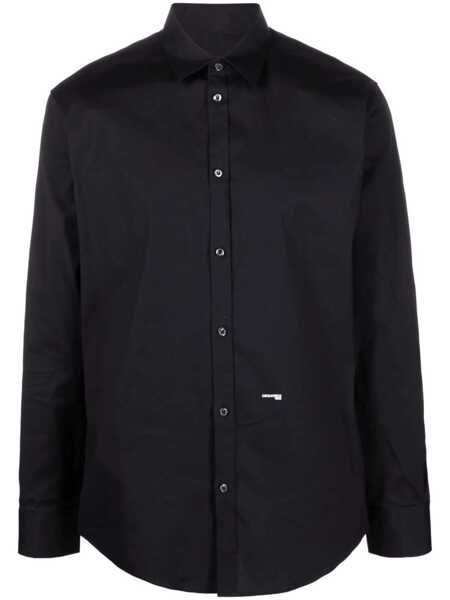 Camasi DSQUARED2 DSQUARED2 Dan Cotton Shirt Black Barbati (BM 18677973) 1