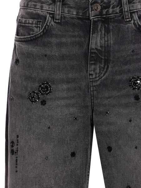 Blugi Liu Jo Liu Jo Cotton Jeans With Jewel Embellishments Black Femei (BM 18678183) 4