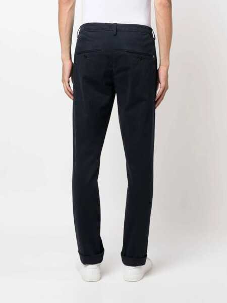 Pantaloni Dondup Dondup Slim Gaubert Trousers In Cotton Blue BLUE Barbati (BM 18678225) 4