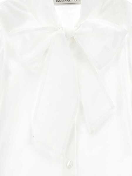 Camasi Monnalisa MINA JERSEY SHIRT White Fete (BM 18678780) 4