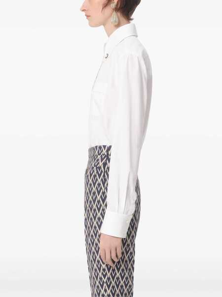 Camasi office Valentino Garavani Cotton poplin shirt White Femei (BM 18678903) 4