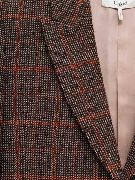 Sacouri Chloe Wool plaid Blazer BROWN - BEIGE 1 Femei (BM 18678970) 3