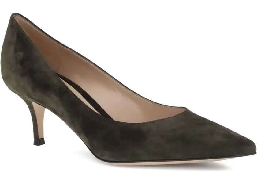 Pantofi cu toc Gianvito Rossi Suede Pumps DARK OLIVE Femei (BM 18678979) 2