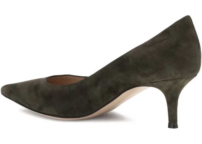 Pantofi cu toc Gianvito Rossi Suede Pumps DARK OLIVE Femei (BM 18678979) 4