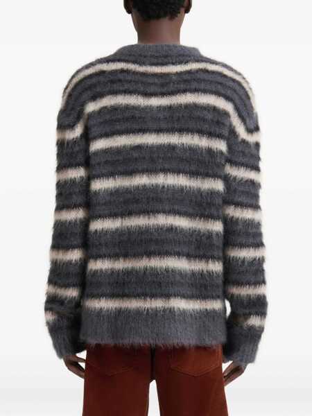 Pulovere Marni Striped wool mohair Sweater DARK GREY Barbati (BM 18679009) 4