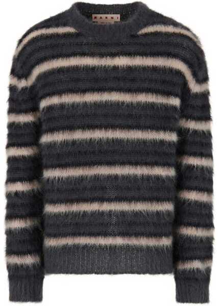 Pulovere Marni Striped wool mohair Sweater DARK GREY Barbati (BM 18679009) 1