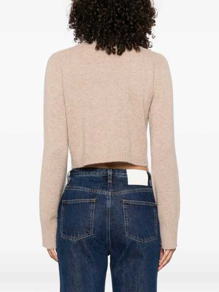 Cardigane LOULOU DE SAISON Cashmere crop Cardigan BEIGE MELANGE Femei (BM 18679186) 4