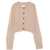 LOULOU DE SAISON Cashmere crop Cardigan BEIGE MELANGE