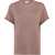 Brunello Cucinelli cashmere glitter T-shirt RED BROWN