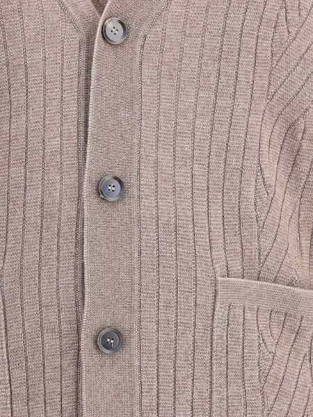 Cardigane BRIONI Wool cardigan BROWN Barbati (BM 18679207) 3
