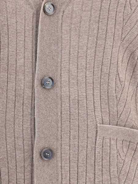 Cardigane BRIONI Wool cardigan BROWN Barbati (BM 18679207) 4