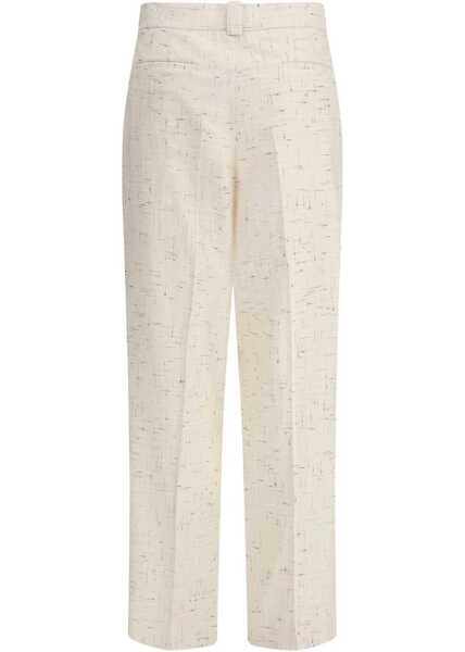 Pantaloni casual Fabiana Filippi Buttoned fabric Pants BURRO Femei (BM 18679213) 2