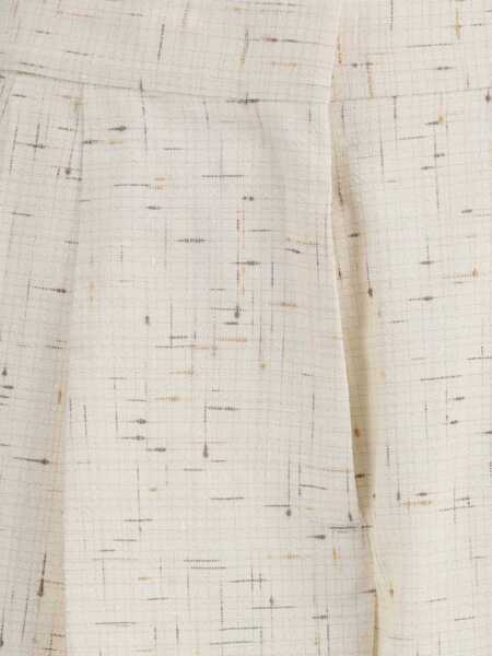 Pantaloni casual Fabiana Filippi Buttoned fabric Pants BURRO Femei (BM 18679213) 3