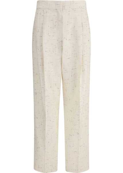 Pantaloni casual Fabiana Filippi Buttoned fabric Pants BURRO Femei (BM 18679213) 1
