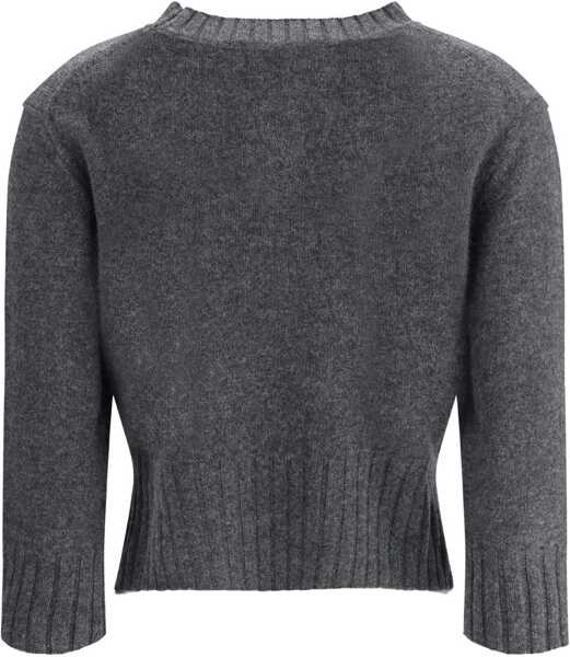 Pulovere LOULOU DE SAISON Cashmere Crop Sweater ANTHRACITE MELANGE Femei (BM 18679219) 2
