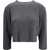 LOULOU DE SAISON Cashmere Crop Sweater ANTHRACITE MELANGE