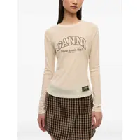 Imbracaminte Ganni Dama - Tricouri Ganni Long sleeve T-Shirt EGRET Femei (BM 18679225) - B-mall.ro
