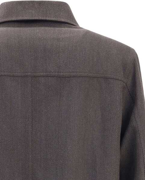 Jachete BRIONI Herringbone Jacket DARK BROWN Barbati (BM 18679252) 3
