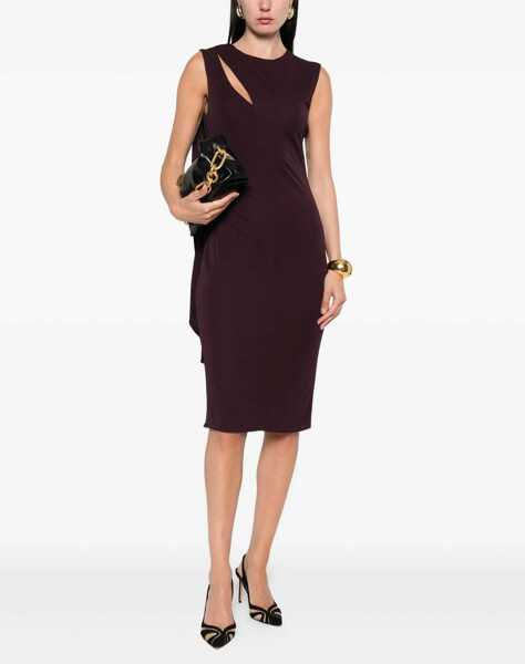 Esarfe Tom Ford Jersey midi Dress with scarf PLUM Femei (BM 18679387) 2