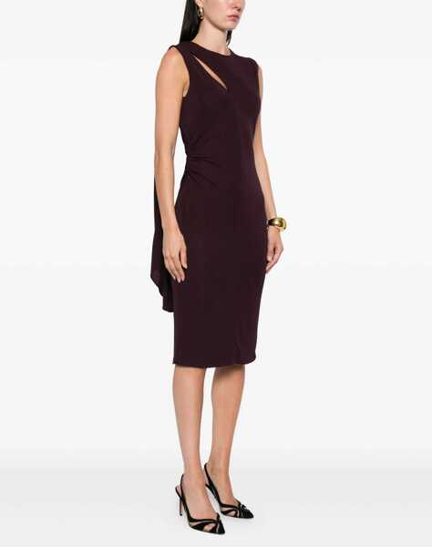 Esarfe Tom Ford Jersey midi Dress with scarf PLUM Femei (BM 18679387) 3