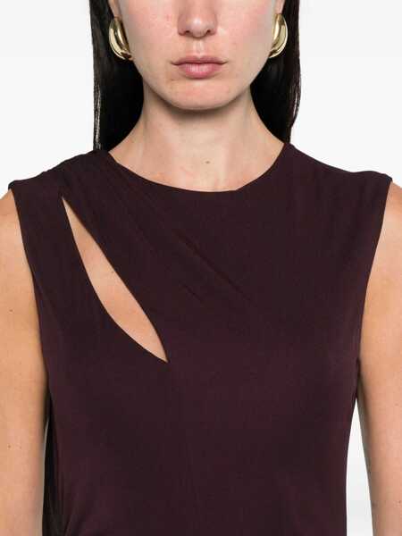 Esarfe Tom Ford Jersey midi Dress with scarf PLUM Femei (BM 18679387) 5