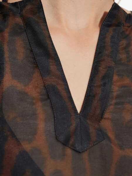 Rochii Tom Ford Kaftan Dress BROWN/BLACK Femei (BM 18679390) 4