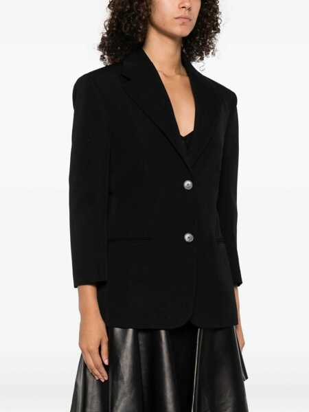 Sacouri Givenchy Single-breasted wool Blazer BLACK Femei (BM 18679399) 3