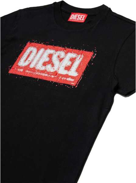 Tricouri Diesel Tadjustq10 T-Shirt BLACK Baieti (BM 18679480) 3
