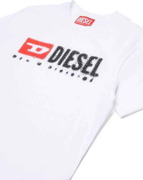 Tricouri Diesel Tadjustk14 T-Shirt WHITE Baieti (BM 18679489) 3