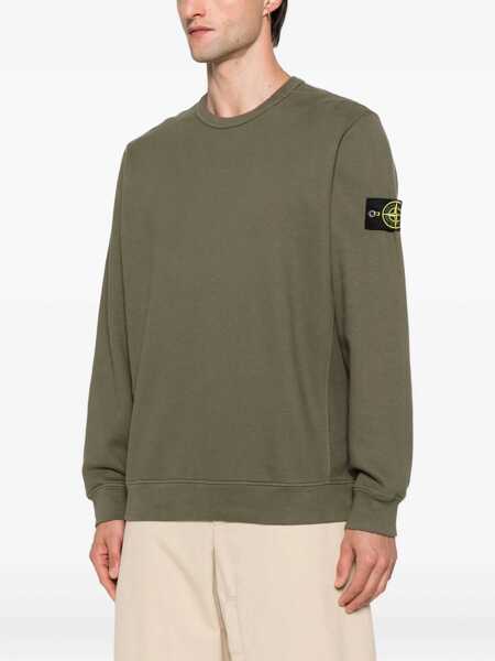 Hanorace Stone Island Organic Cotton Hooded Sweatshirt GREEN Barbati (BM 18679555) 3