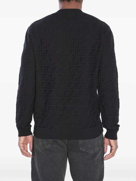 Pulovere casual Fendi Ff Monogram Pullover BLACK Barbati (BM 18679570) 2