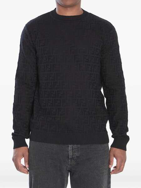 Pulovere casual Fendi Ff Monogram Pullover BLACK Barbati (BM 18679570) 1