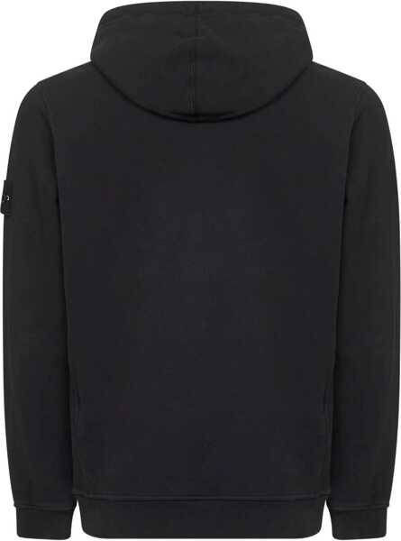 Hanorace Stone Island Organic Cotton Hooded Sweatshirt BLACK Barbati (BM 18679606) 2